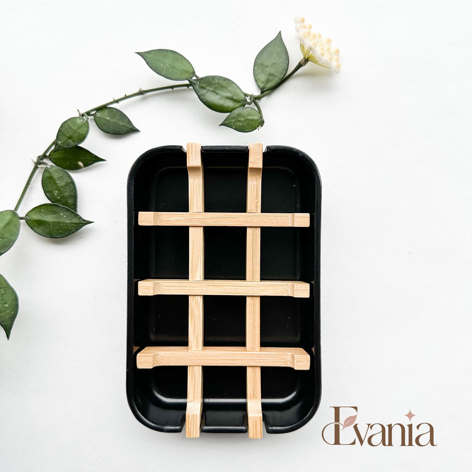 Biodegradable Bamboo & Cornstarch Soap Dish - Plastic Free Zero Waste Eco friendly Soap Tray