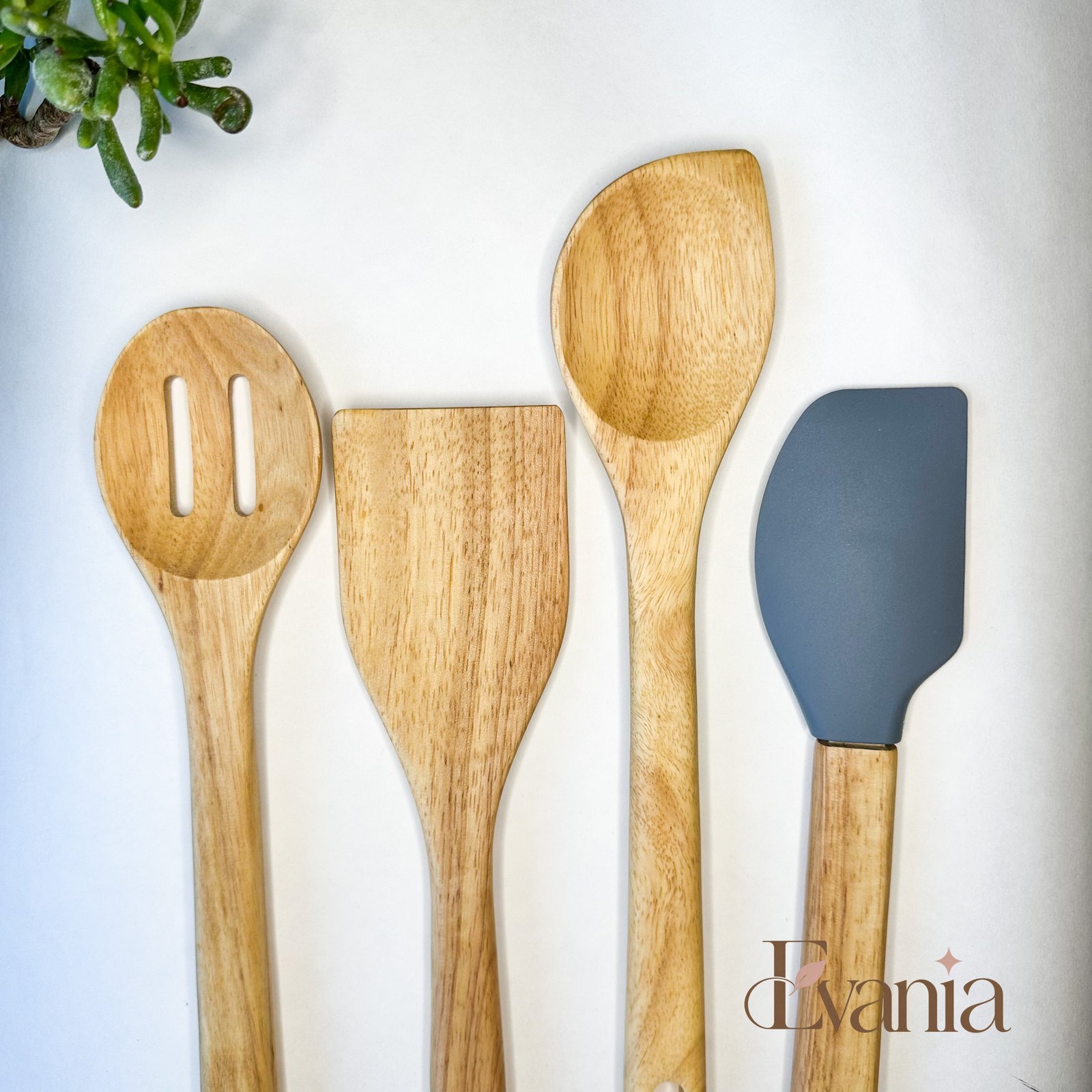Earth-Friendly Wooden Utensil Set | Natural, Plastic Free