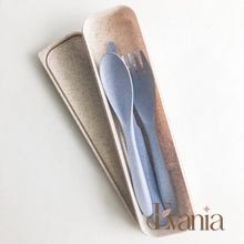 Load image into Gallery viewer, Reusable Wheat Straw Cutlery Set