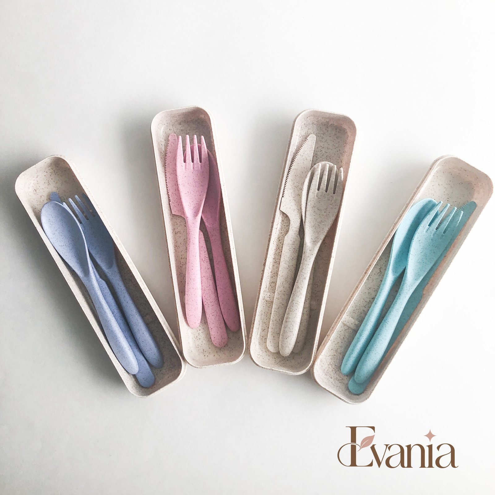 Reusable Wheat Straw Cutlery Set
