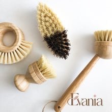 Load image into Gallery viewer, Bamboo Sisal/Palm Fiber Vegetable Brush-Zero Waste Natural Kitchen Scrubbing Brush-Sustainable Kitchen
