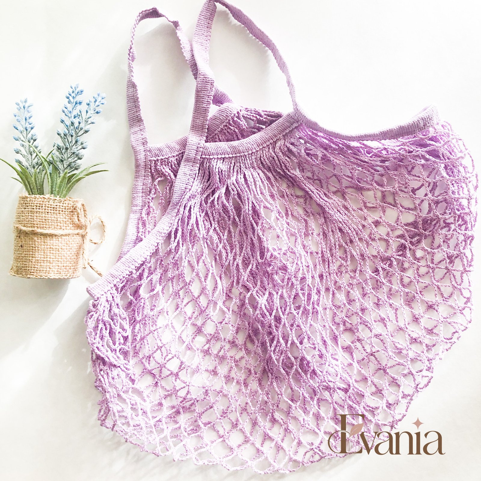 Reusable Organic Cotton Mesh Bag - Plastic Free Zero Waste Shopping Bag