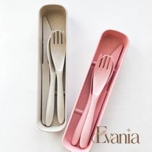 Load image into Gallery viewer, Biodegradable Reusable Wheat Straw Cutlery Set - Plastic Free Zero Waste Sustainable Office, Outdoor, Camping, School, Party &amp; Kids lunchbox