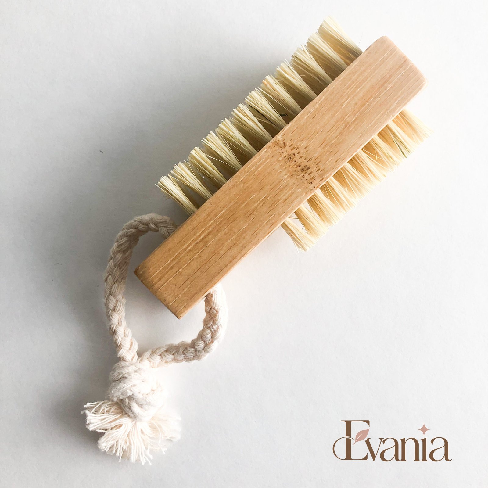 Double Sided Bamboo Sisal Nail Brush-Zero Waste Plastic Free Nail Brush