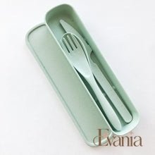Load image into Gallery viewer, Biodegradable Reusable Wheat Straw Cutlery Set - Plastic Free Zero Waste Sustainable Office, Outdoor, Camping, School, Party &amp; Kids lunchbox