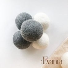 Load image into Gallery viewer, Natural Wool Dryer Balls | Organic Handmade 100% New Zealand Wool | Set of 6