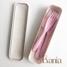 Load image into Gallery viewer, Reusable Wheat Straw Cutlery Set