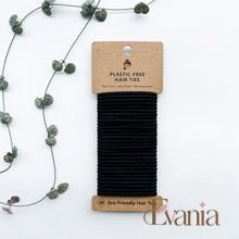Load image into Gallery viewer, Organic Biodegradable Plastic Free Hair Ties - Zero Waste Eco Friendly Reusable Natural Cotton Hair Ties - Sustainable Living - Pack of 30