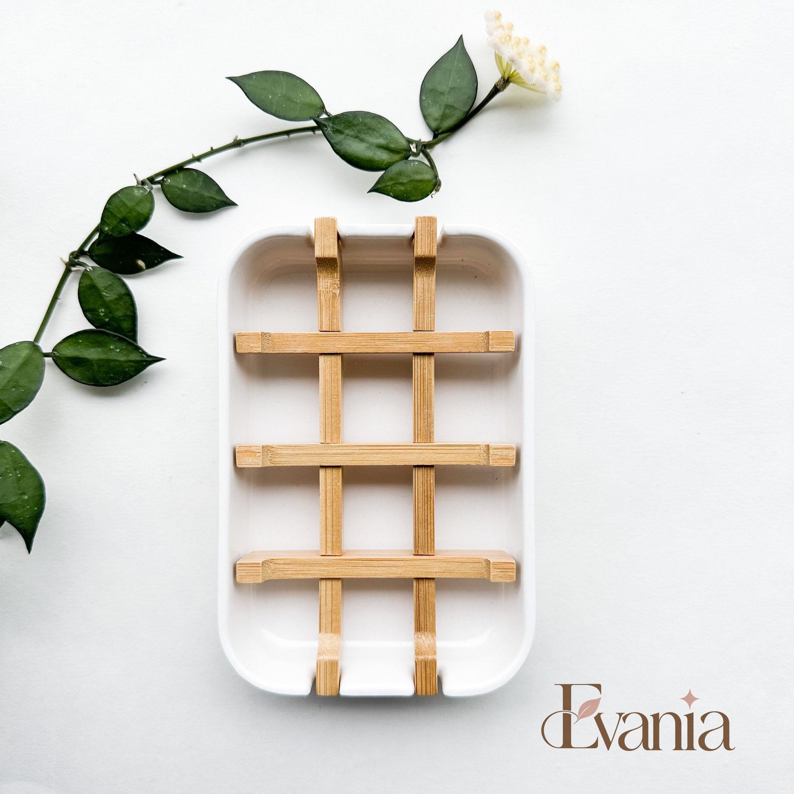 Biodegradable Bamboo & Cornstarch Soap Dish - Plastic Free Zero Waste Eco friendly Soap Tray