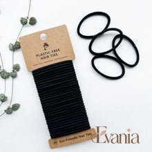 Load image into Gallery viewer, Organic Biodegradable Plastic Free Hair Ties - Zero Waste Eco Friendly Reusable Natural Cotton Hair Ties - Sustainable Living - Pack of 30