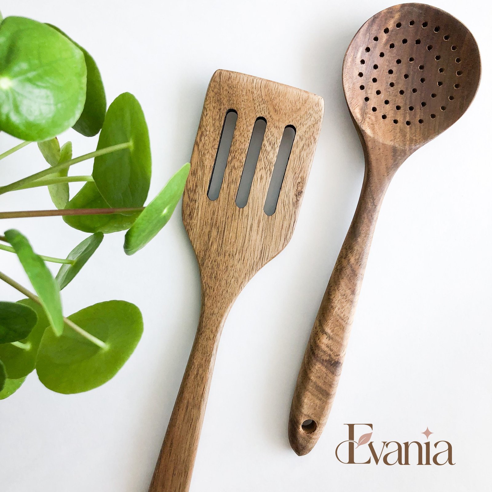 Natural Acacia Wood Kitchen Utensil Set