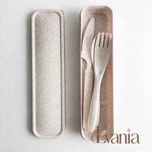 Load image into Gallery viewer, Reusable Wheat Straw Cutlery Set