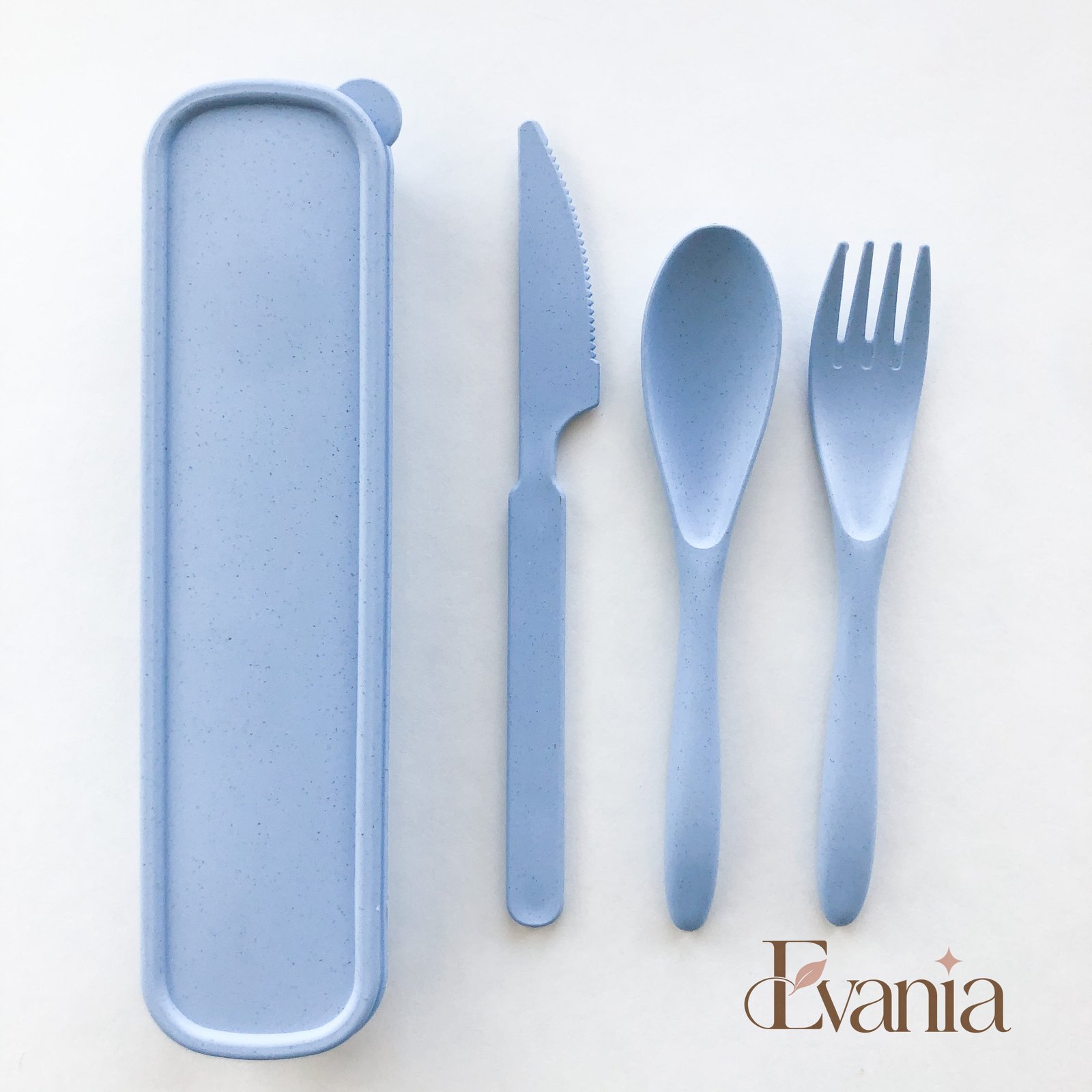Biodegradable Reusable Wheat Straw Cutlery Set - Plastic Free Zero Waste Sustainable Office, Outdoor, Camping, School, Party & Kids lunchbox