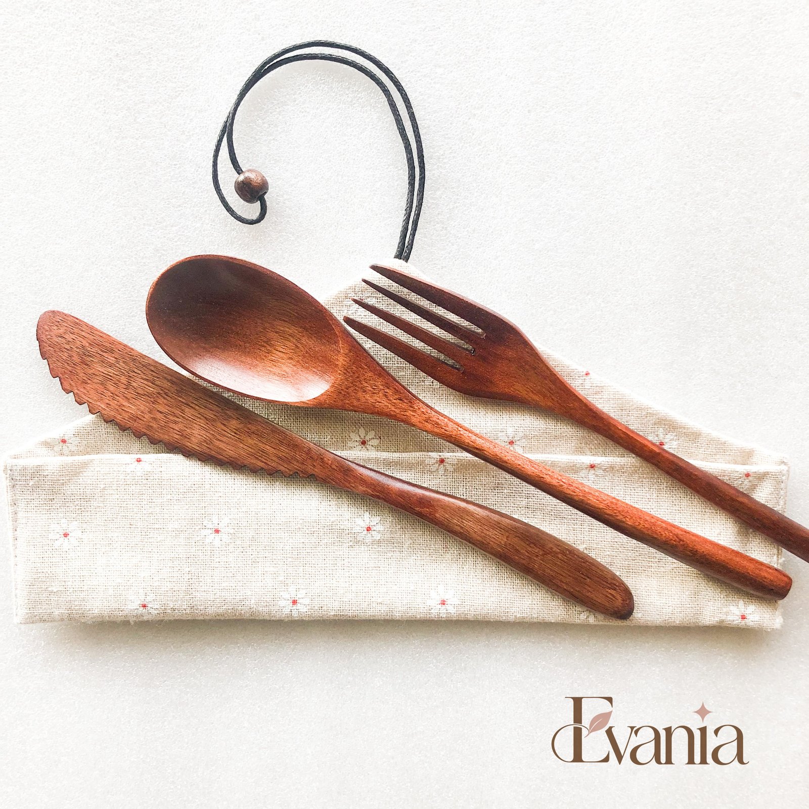 Japanese Style Wooden Cutlery Set - Zero Waste Plastic Free Utensils Set - Sustainable Kitchen