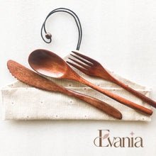 Load image into Gallery viewer, Japanese Style Wooden Cutlery Set - Zero Waste Plastic Free Utensils Set - Sustainable Kitchen