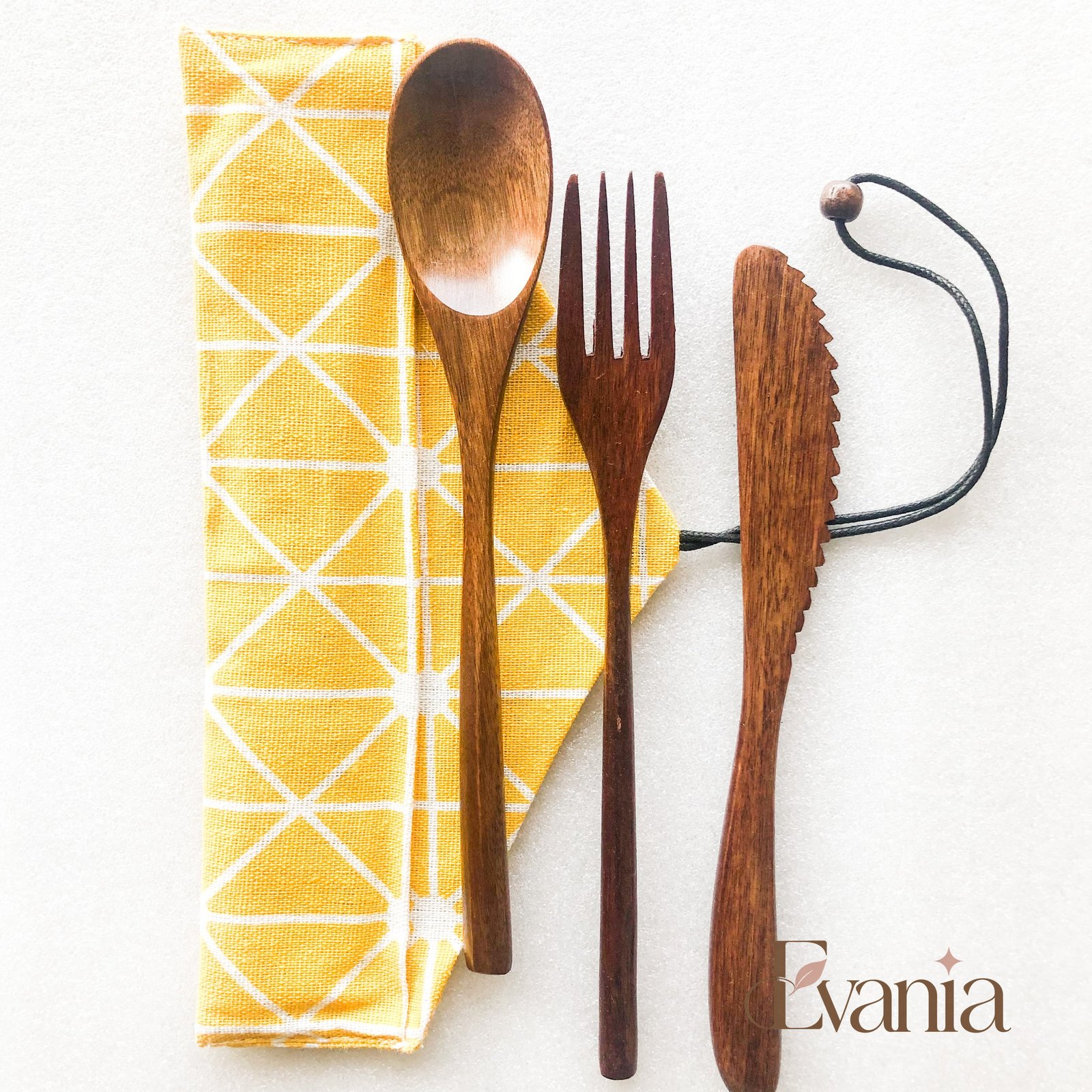 Japanese Style Wooden Cutlery Set - Zero Waste Plastic Free Utensils Set - Sustainable Kitchen