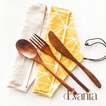 Load image into Gallery viewer, Japanese Style Wooden Cutlery Set - Zero Waste Plastic Free Utensils Set - Sustainable Kitchen
