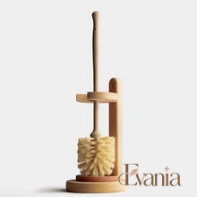 Load image into Gallery viewer, Plastic Free Natural Sisal Bristles Toilet Brush & Stand - Eco Friendly Zero Waste Reusable Toilet Brush - Sustainable Sisal Cleaning Brush