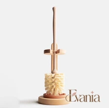 Load image into Gallery viewer, Plastic Free Natural Sisal Bristles Toilet Brush & Stand - Eco Friendly Zero Waste Reusable Toilet Brush - Sustainable Sisal Cleaning Brush