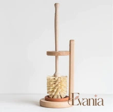 Load image into Gallery viewer, Plastic Free Natural Sisal Bristles Toilet Brush & Stand - Eco Friendly Zero Waste Reusable Toilet Brush - Sustainable Sisal Cleaning Brush