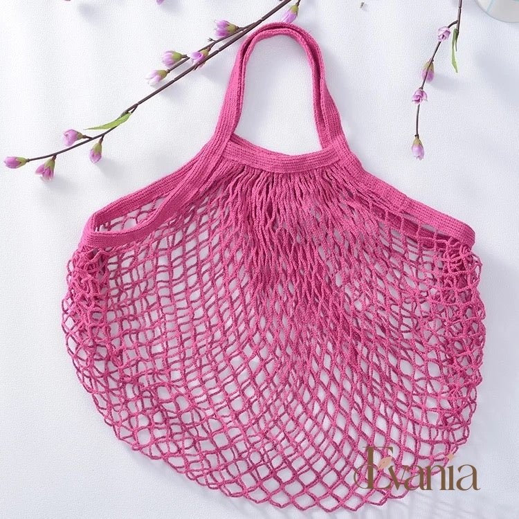 Reusable Organic Cotton Mesh Bag - Plastic Free Zero Waste Shopping Bag