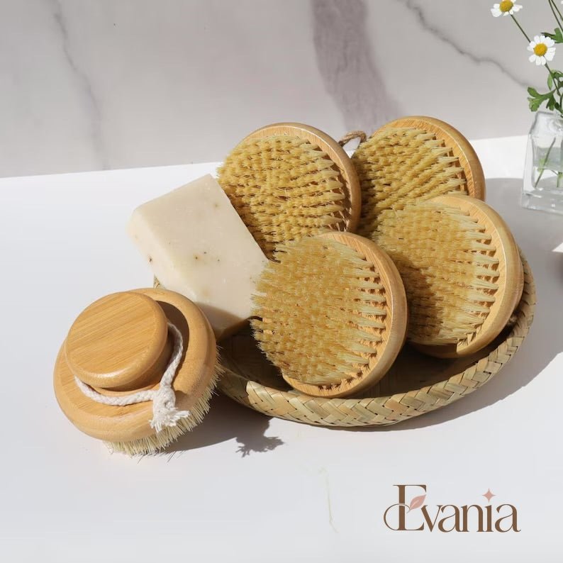 Bamboo Round Body Brush with Natural Sisal Bristles