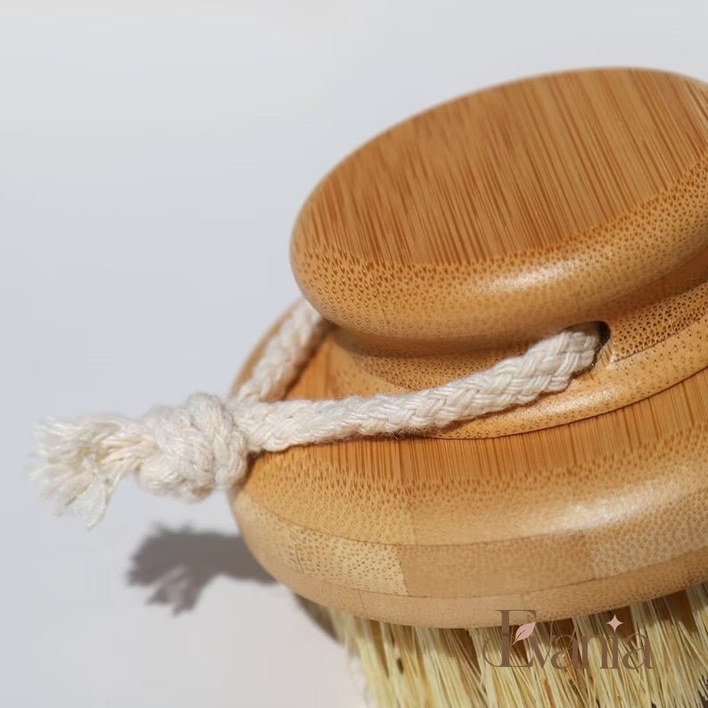 Bamboo Round Body Brush with Natural Sisal Bristles