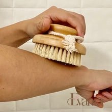 Load image into Gallery viewer, Bamboo Round Body Brush with Natural Sisal Bristles