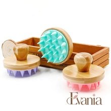 Load image into Gallery viewer, Bamboo Shampoo Brush & Scalp Massager with Silicone Bristles