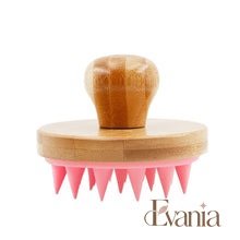 Load image into Gallery viewer, Bamboo Shampoo Brush & Scalp Massager with Silicone Bristles