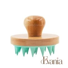 Load image into Gallery viewer, Bamboo Shampoo Brush & Scalp Massager with Silicone Bristles