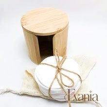 Load image into Gallery viewer, 10 Reusable Organic Bamboo Cotton Facial Pads - Zero Waste Plastic Free Natural Makeup Remover Pads + Organic Mesh Cotton Laundry Bag