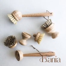 Load image into Gallery viewer, Natural Bamboo Sisal Dish Brush With Replaceable Head - Biodegradable Zero Waste Plastic Free Long Handle Kitchen Brush