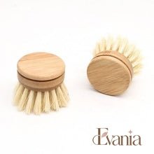 Load image into Gallery viewer, Bamboo Sisal Dish Brush - Zero Waste Kitchen Brush - Replaceable Sisal Head