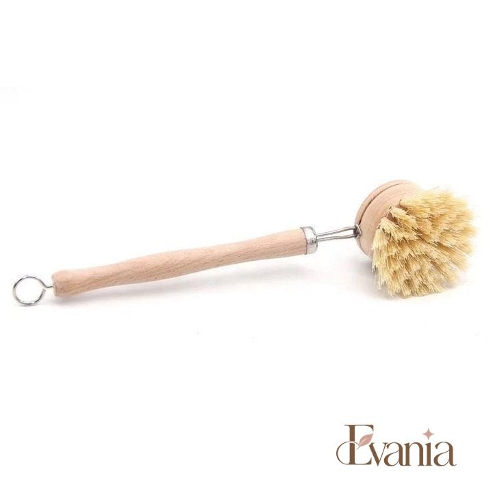 Bamboo Sisal Dish Brush - Zero Waste Kitchen Brush - Replaceable Sisal Head