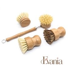 Load image into Gallery viewer, Bamboo Sisal Dish Brush - Zero Waste Kitchen Brush - Replaceable Sisal Head