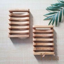 Load image into Gallery viewer, Natural Bamboo Soap Dish - Zero Waste Biodegradable Soap Tray - Plastic Free Soap Lift