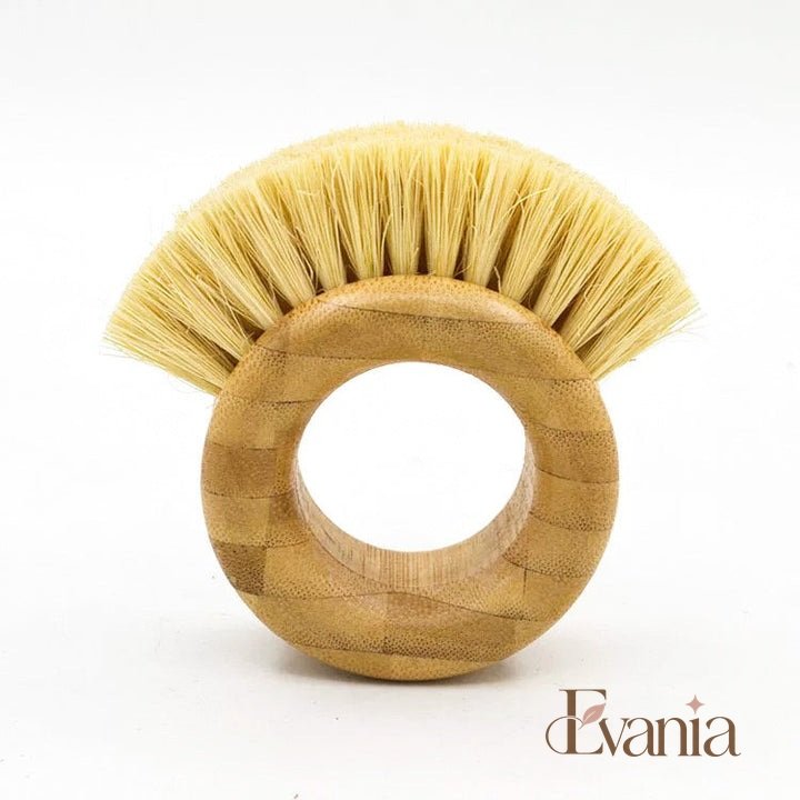 Bamboo Sisal Kitchen Ring Brush - Zero Waste Natural Veggie Brush