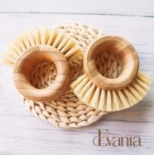 Load image into Gallery viewer, Bamboo Sisal Kitchen Ring Brush - Zero Waste Natural Veggie Brush