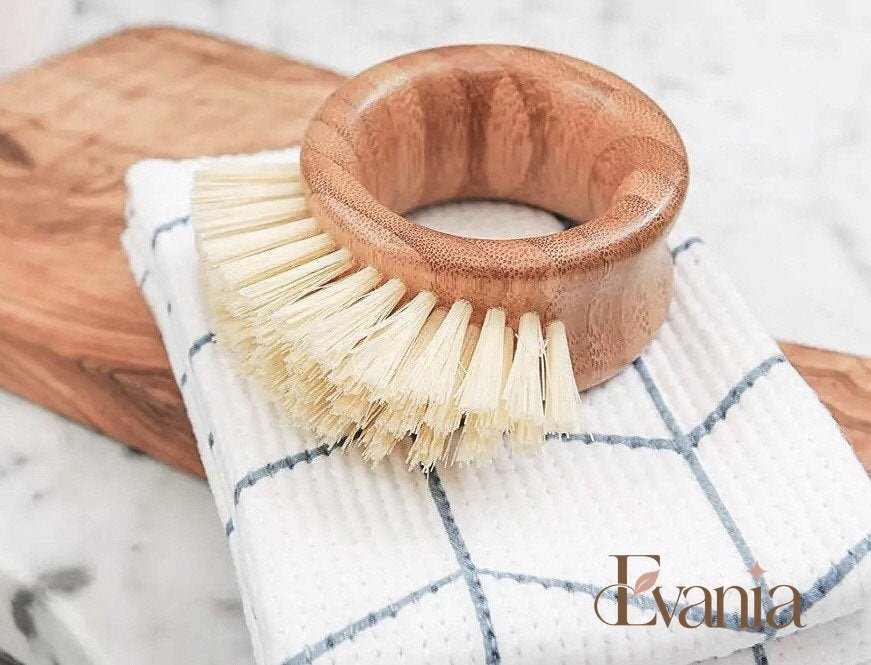 Bamboo Sisal Kitchen Ring Brush - Zero Waste Natural Veggie Brush