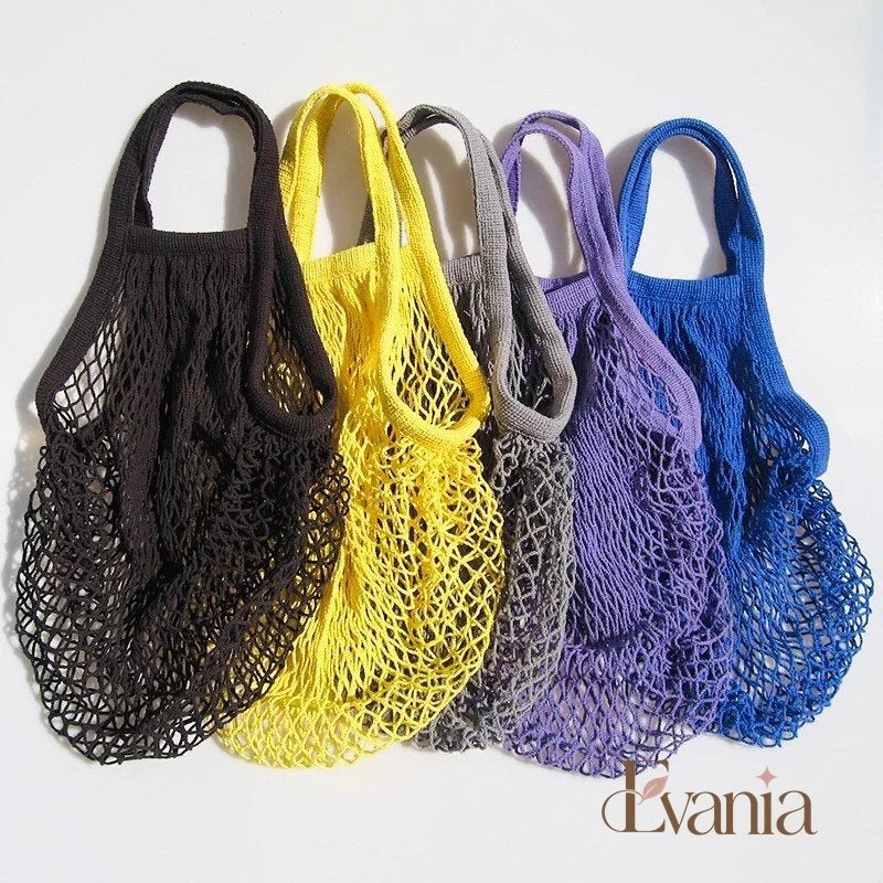Reusable Organic Cotton Mesh Bag - Plastic Free Zero Waste Shopping Bag