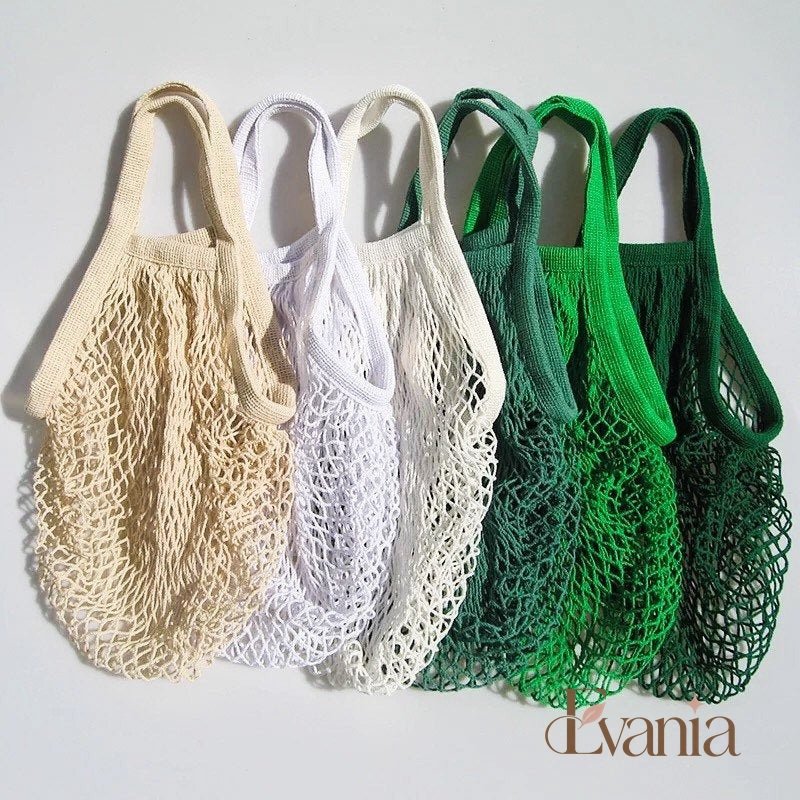 Reusable Organic Cotton Mesh Bag - Plastic Free Zero Waste Shopping Bag