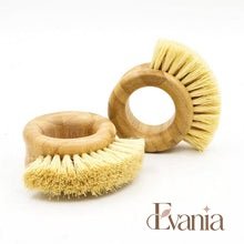 Load image into Gallery viewer, Bamboo Sisal Kitchen Ring Brush - Zero Waste Natural Veggie Brush
