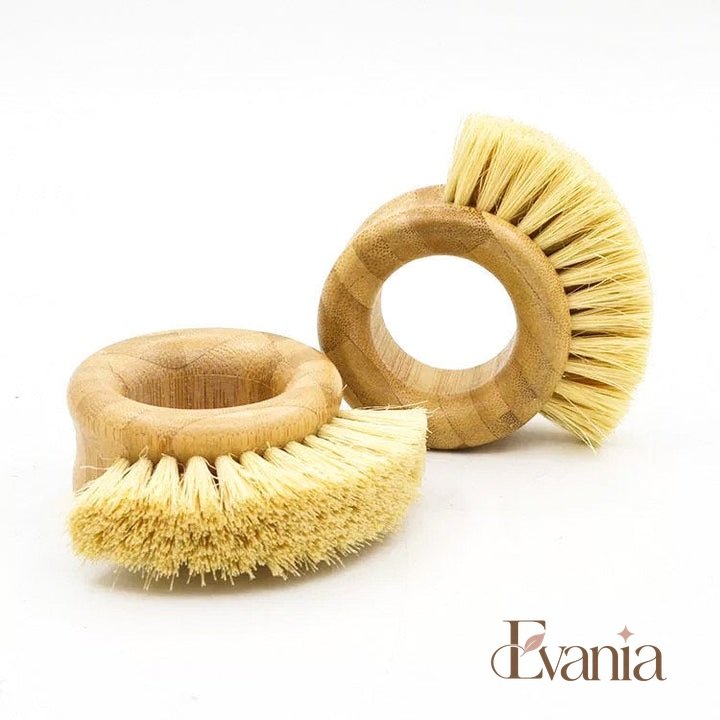 Bamboo Sisal Kitchen Ring Brush - Zero Waste Natural Veggie Brush