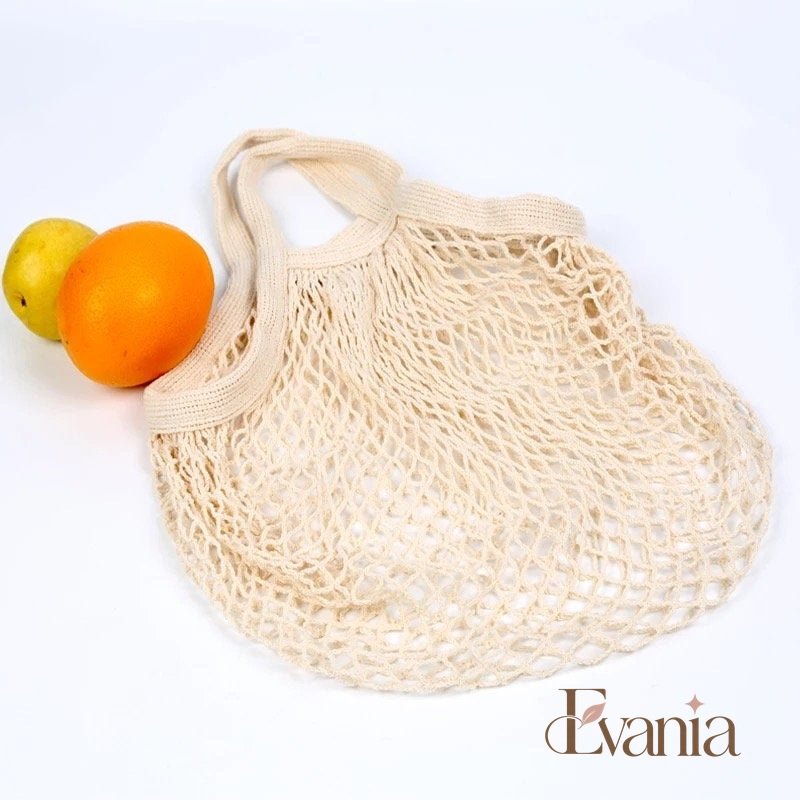 Reusable Organic Cotton Mesh Bag - Plastic Free Zero Waste Shopping Bag