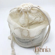 Load image into Gallery viewer, 10 Reusable Organic Bamboo Cotton Facial Pads - Zero Waste Plastic Free Natural Makeup Remover Pads + Organic Mesh Cotton Laundry Bag