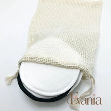 Load image into Gallery viewer, 10 Reusable Organic Bamboo Cotton Facial Pads - Zero Waste Plastic Free Natural Makeup Remover Pads + Organic Mesh Cotton Laundry Bag