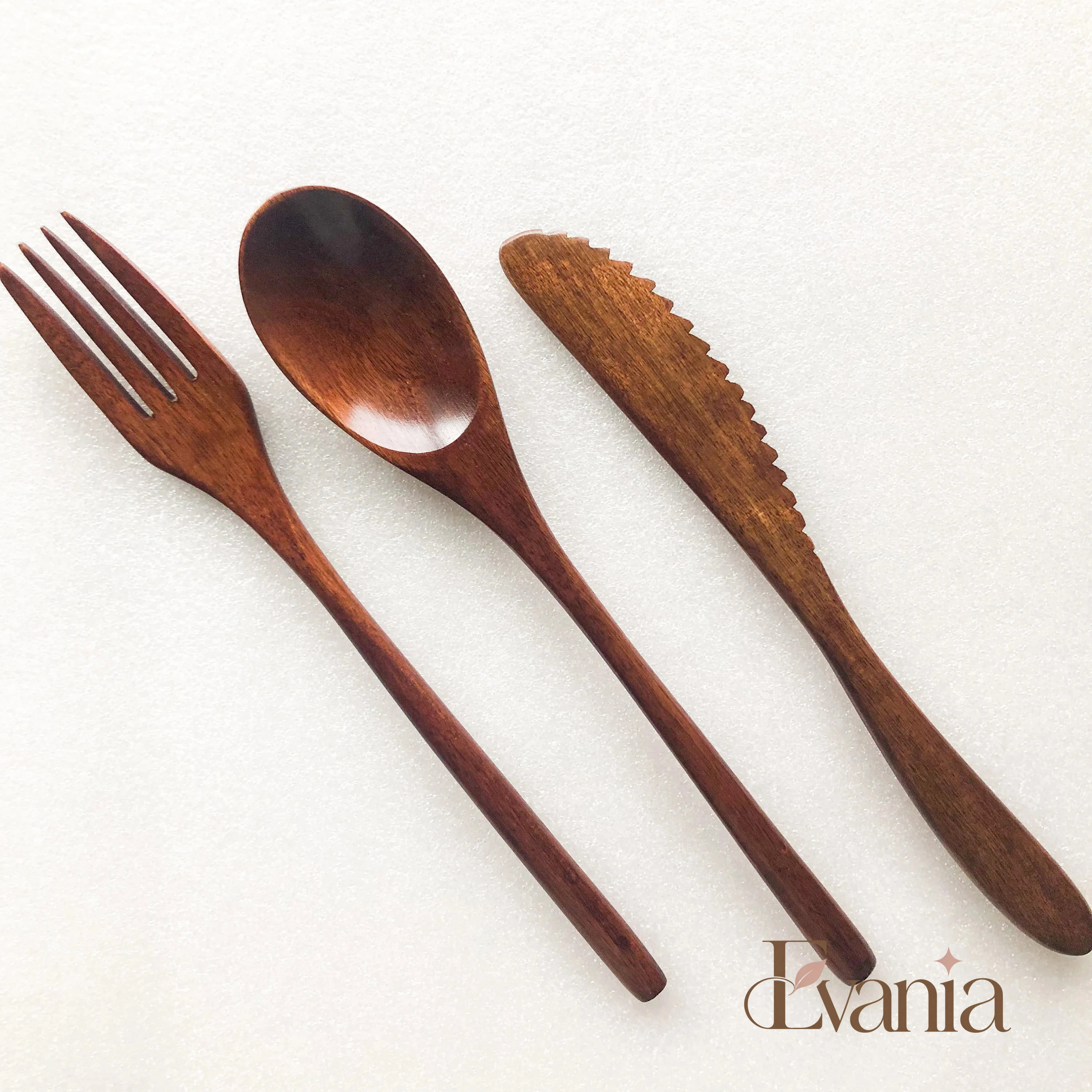 Japanese Style Wooden Cutlery Set - Zero Waste Plastic Free Utensils Set - Sustainable Kitchen