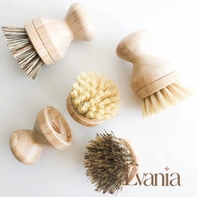 Load image into Gallery viewer, Natural Bamboo Pot & Dish Brush With Replaceable Head - Organic Biodegradable Zero Waste Multipurpose Brush - Sustainable Kitchen