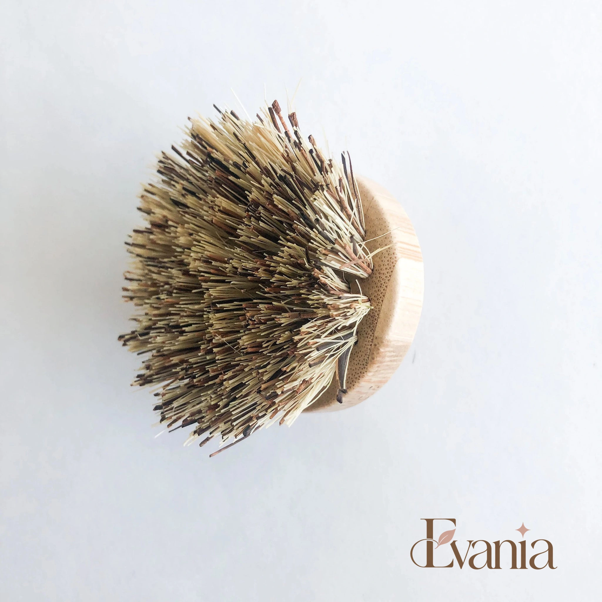 Natural Bamboo Sisal Dish Brush With Replaceable Head - Biodegradable Zero Waste Plastic Free Long Handle Kitchen Brush